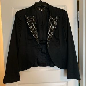Bebe sequin lapel jacket